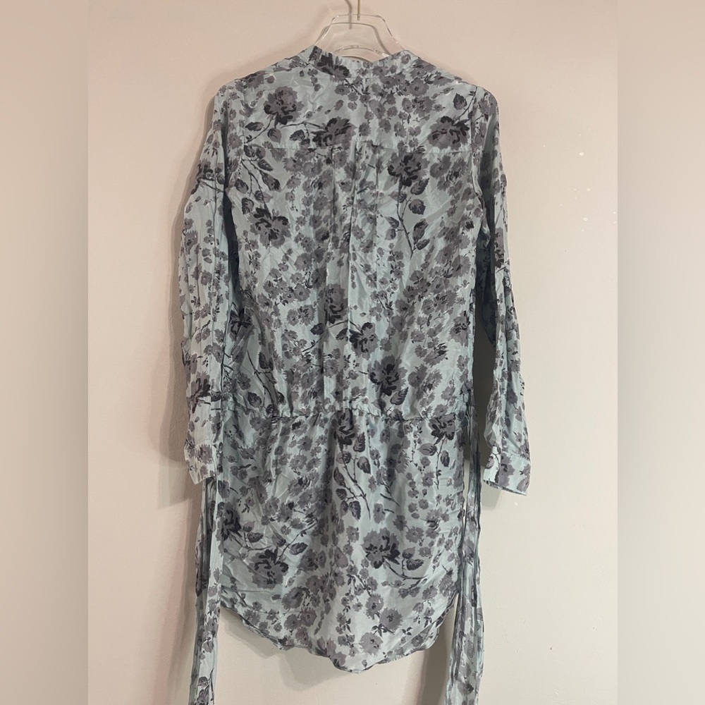 NWOT Rebecca Taylor Silk Floral Ruffle Tie Dress - Picture 6 of 10